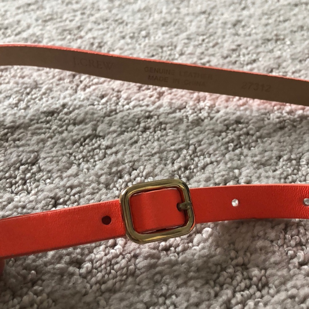 Orange JCrew Skinny Belt
